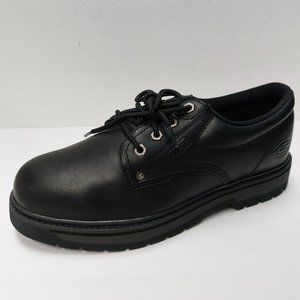 NWT Skechers Raiders-Pacers Steel Toe Black Leather Lace Sport Utility Moto Shoe